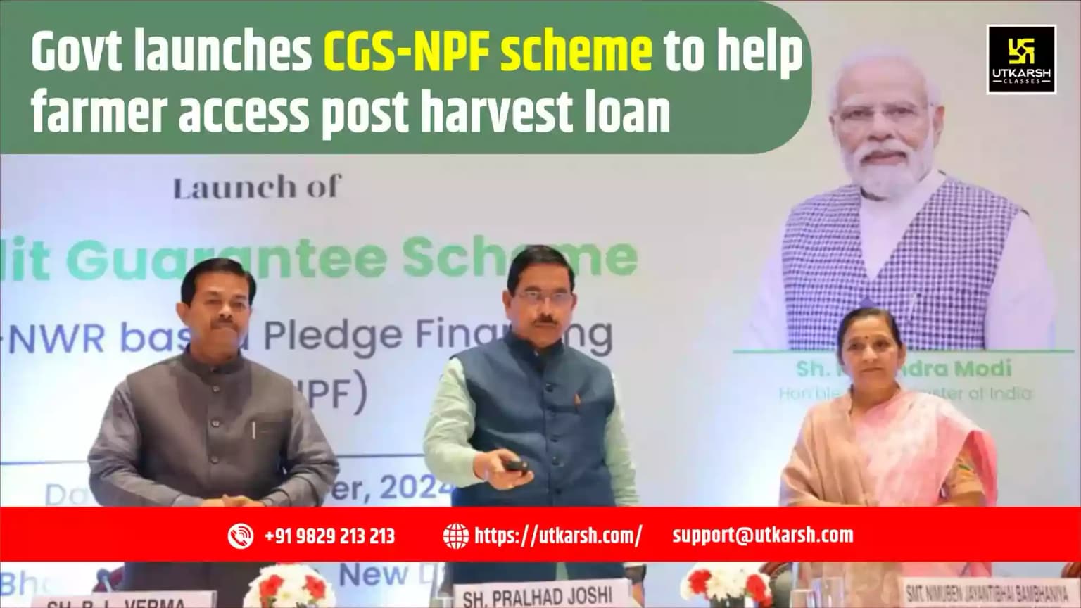 Govt launches CGS-NPF scheme to help farmer access post harvest loan