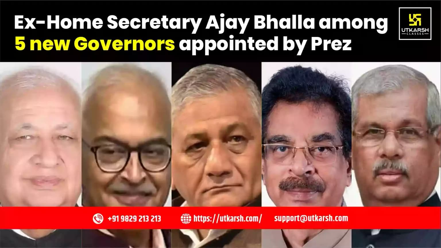 Ex-Home Secretary Ajay Bhalla among 5 new Governors appointed by Prez