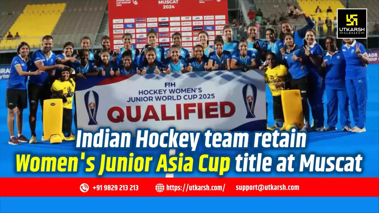 Indian Hockey team retain Women's Junior Asia Cup title at Muscat