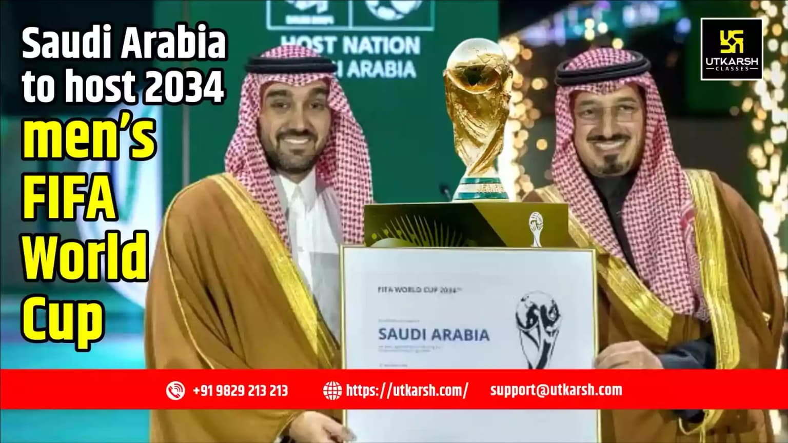 Saudi Arabia to host 2034 men’s FIFA World Cup