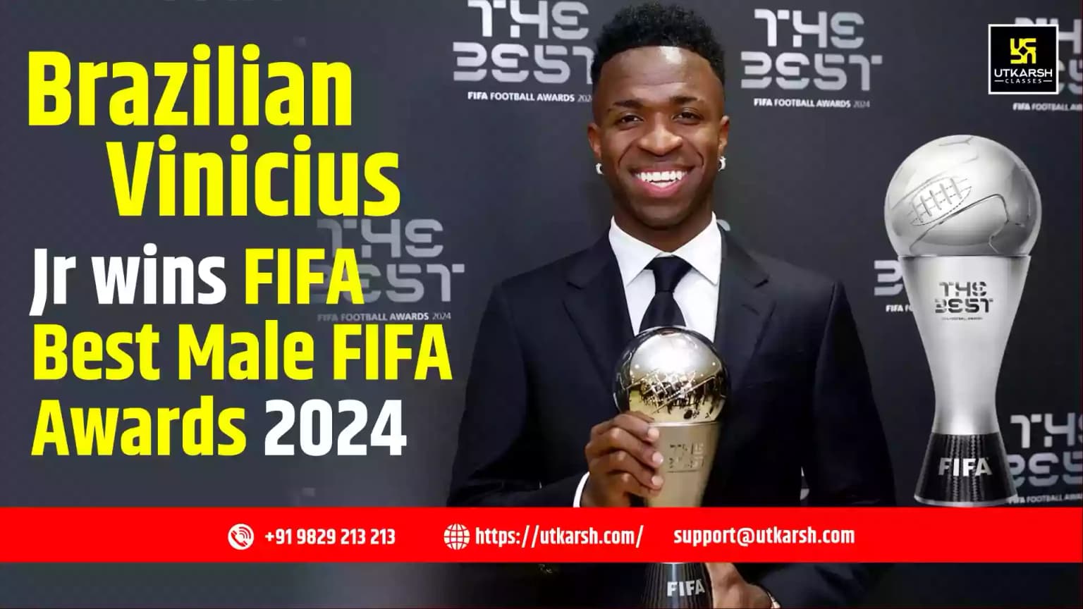 Brazilian Vinicius Jr wins FIFA Best Male Awards 2024