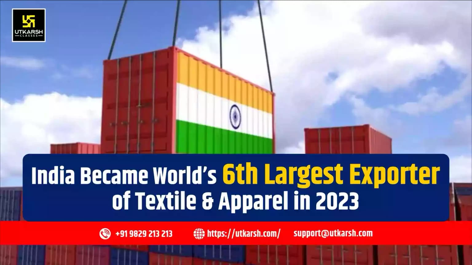 India world’s sixth largest exporter of Textile & Apparel in 2023