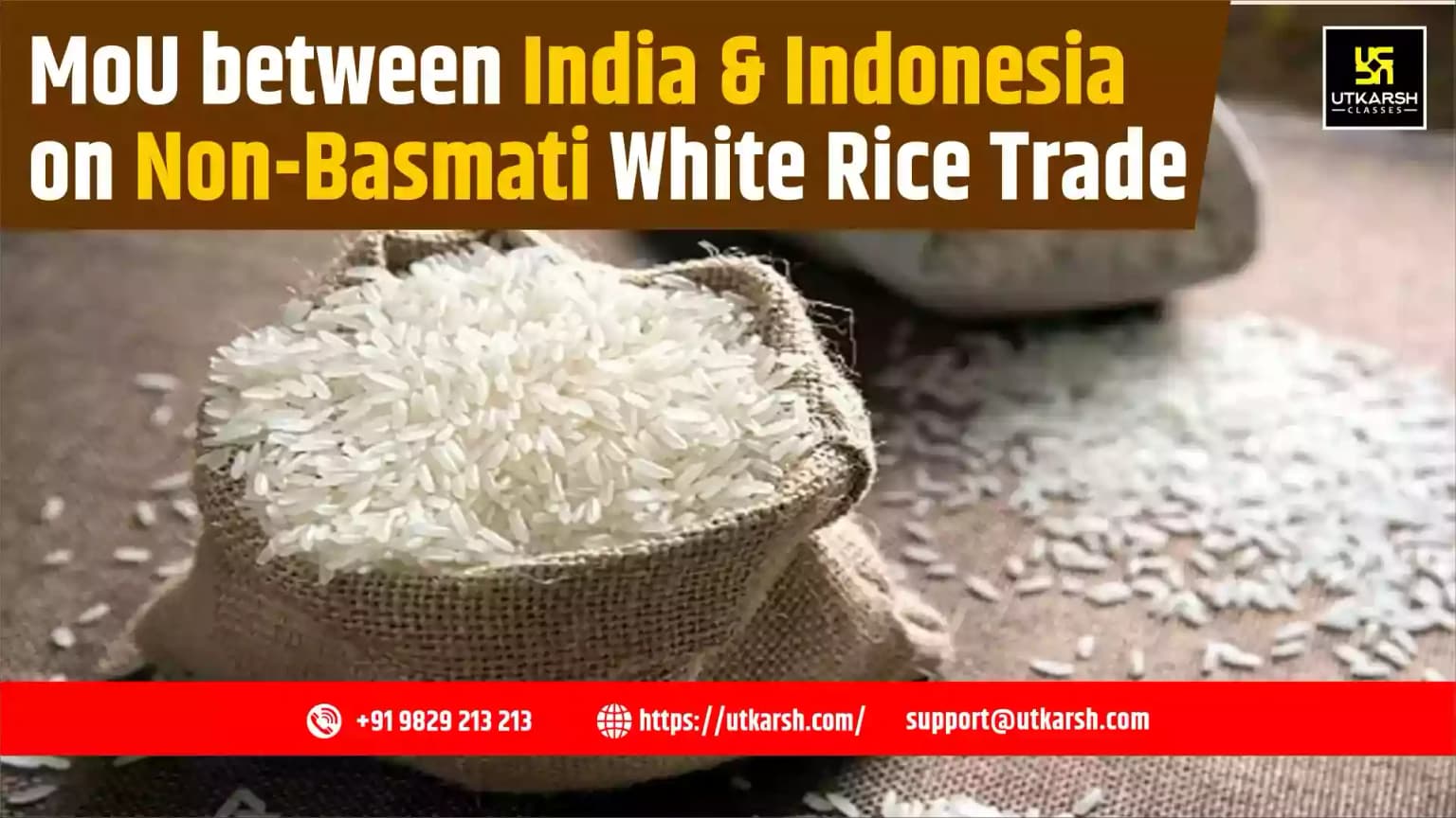 MoU between India & Indonesia on Non-Basmati White Rice Trade