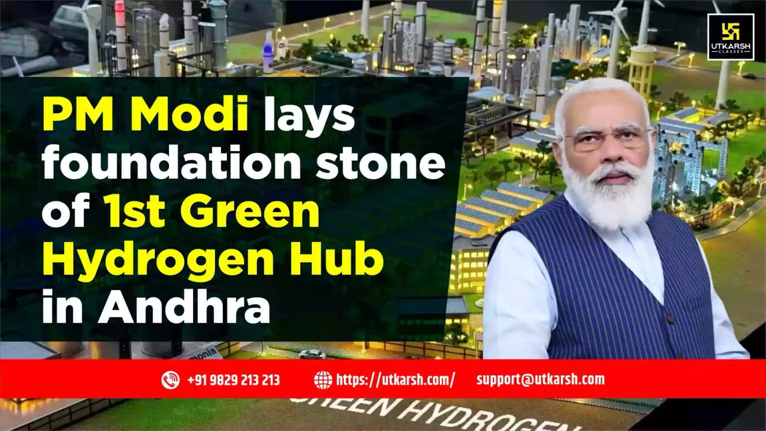PM Modi lays foundation stone of 1st Green Hydrogen Hub in Andhra