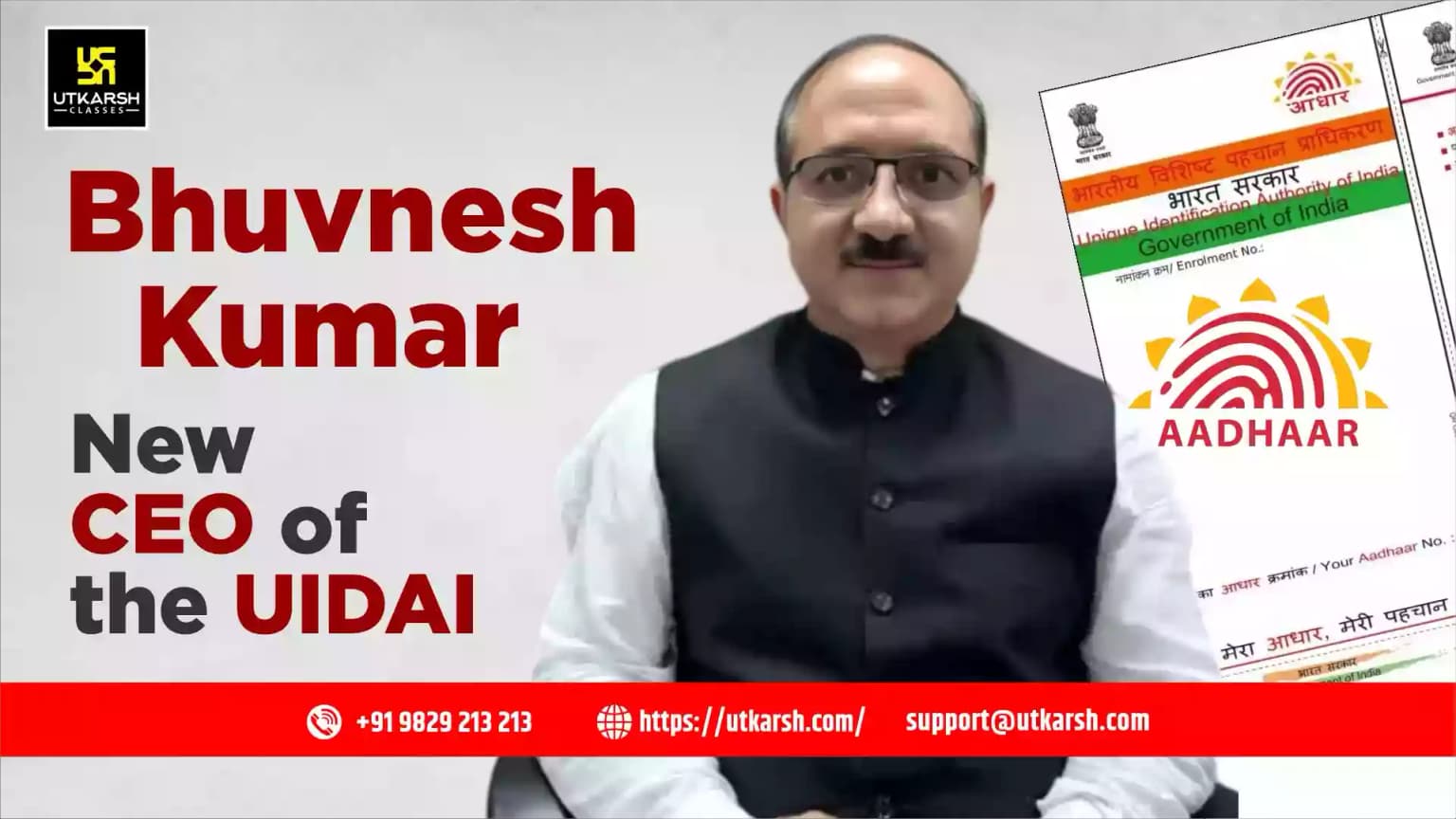 Bhuvnesh Kumar new CEO of the UIDAI