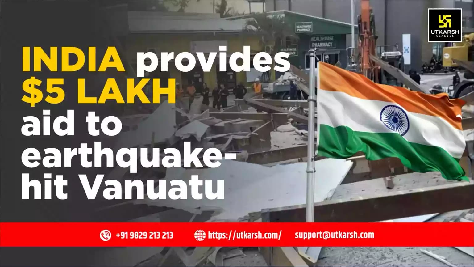 India provides $5 Lakh aid to earthquake-hit Vanuatu