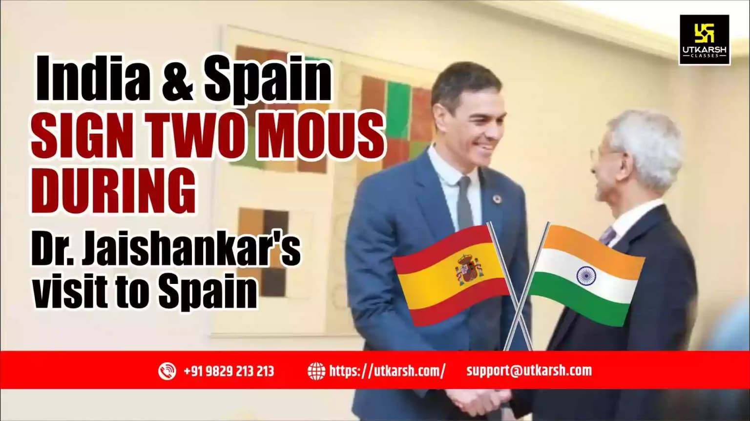 India & Spain sign two MoUs during Dr. Jaishankar's visit to Spain