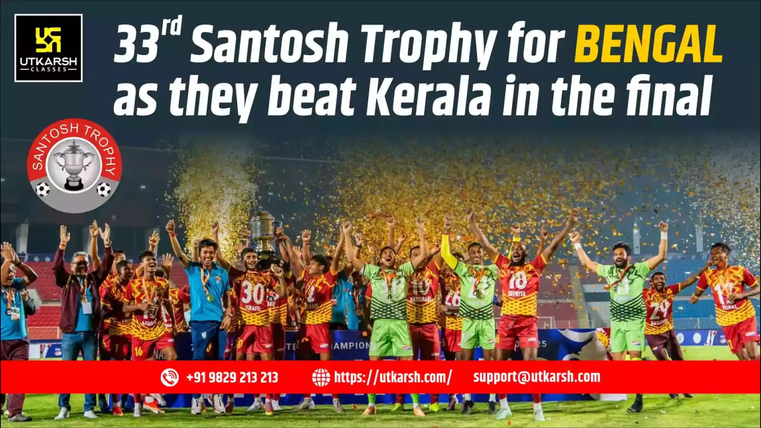 33rd Santosh Trophy title for Bengal as they beat Kerala in the final