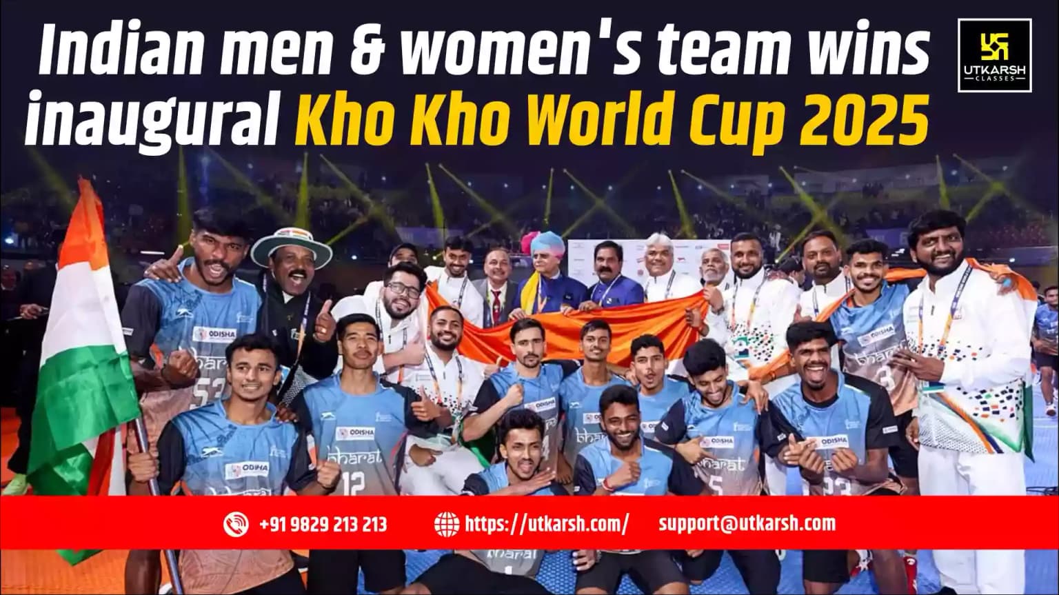 Indian men and women's team wins inaugural Kho Kho World Cup 2025