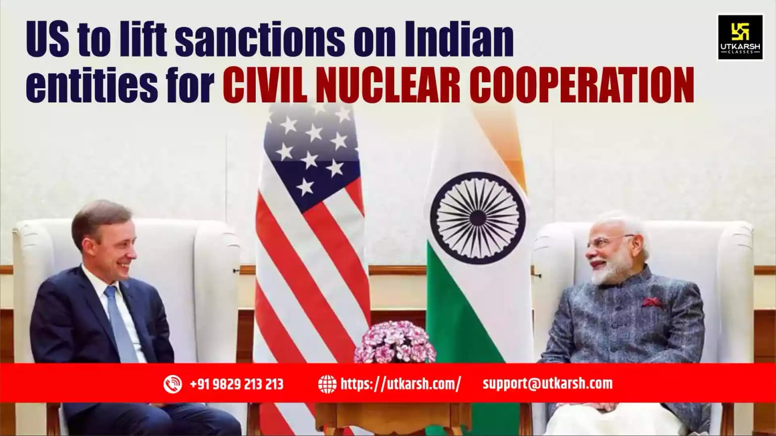US to lift sanctions on Indian entities for civil nuclear cooperation