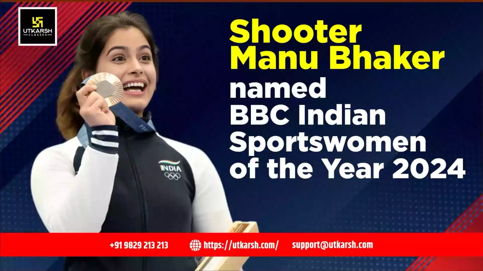 Shooter Manu Bhaker named BBC Indian Sportswomen of the Year 2024