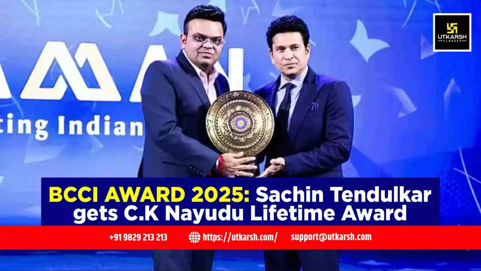 BCCI Award 2025:Sachin Tendulkar gets C.K Nayudu Lifetime Award