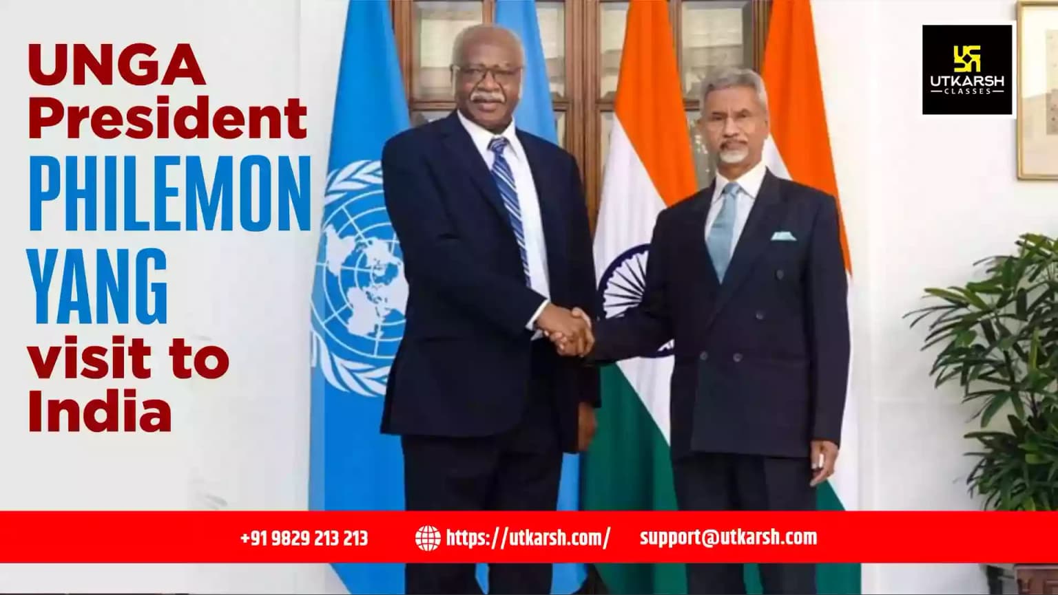UNGA President Philemon Yang visit to India