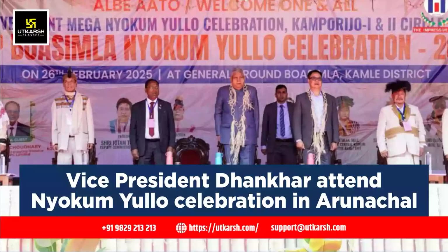 Vice President Dhankhar attend Nyokum Yullo celebration in Arunachal