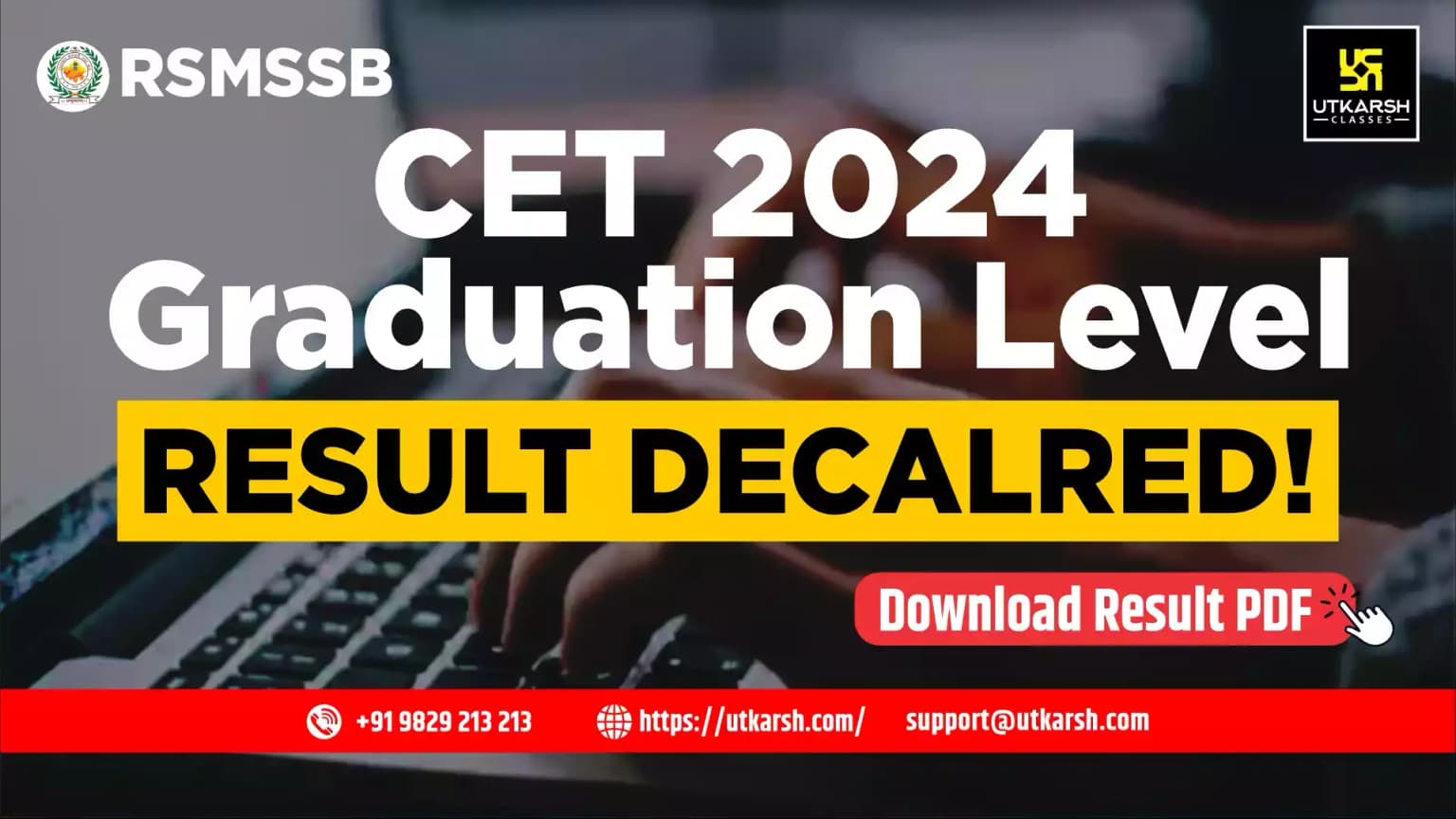 RSMSSB CET Result 2024 (Declared): Download Graduate Level Result PDF