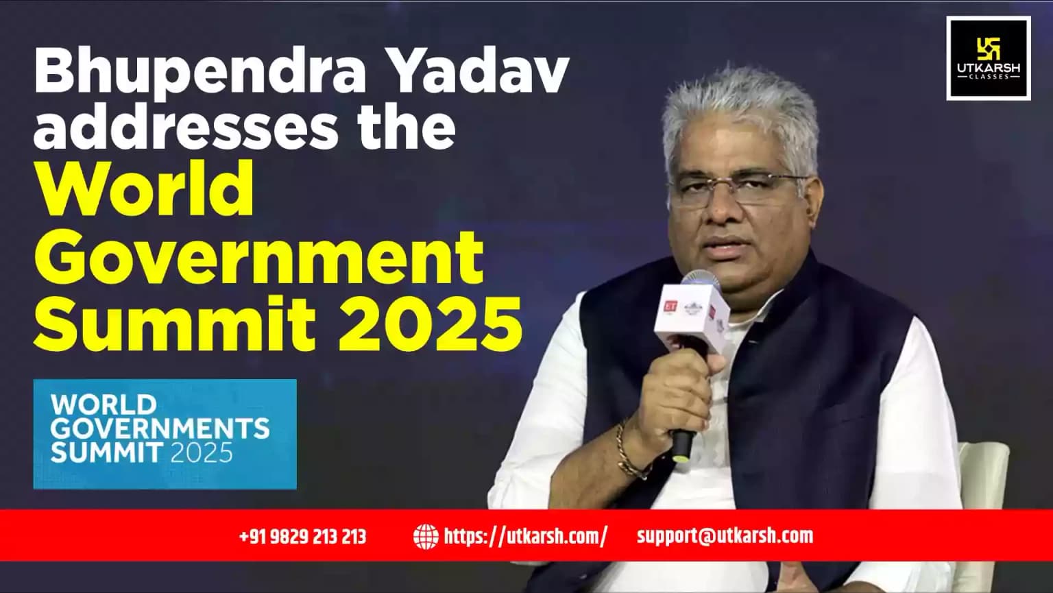 Bhupendra Yadav addresses the World Government Summit 2025