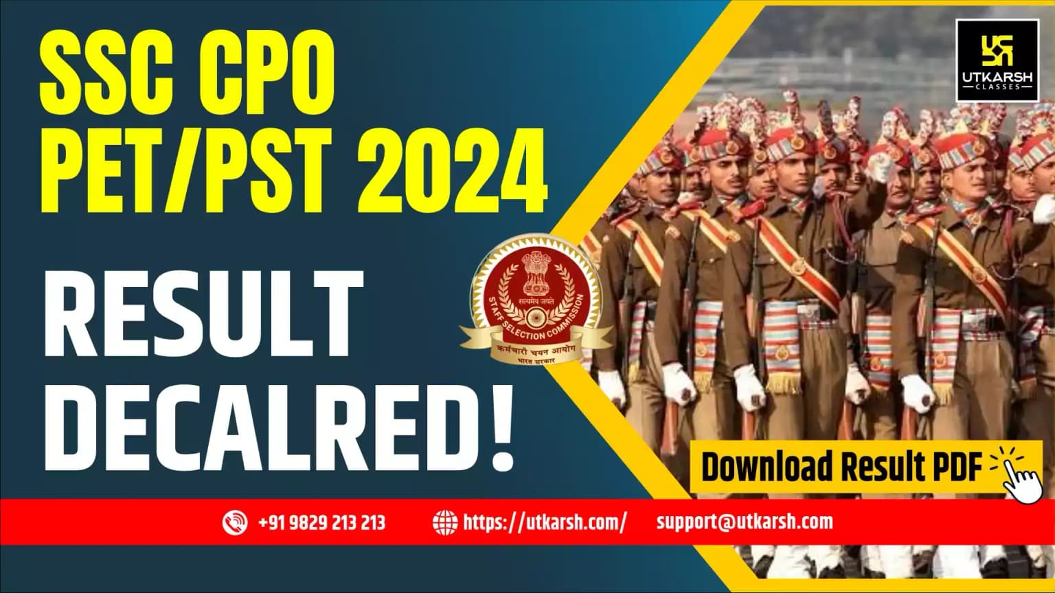 SSC CPO Result 2024 (Out) For PET/PST: Download Result PDF