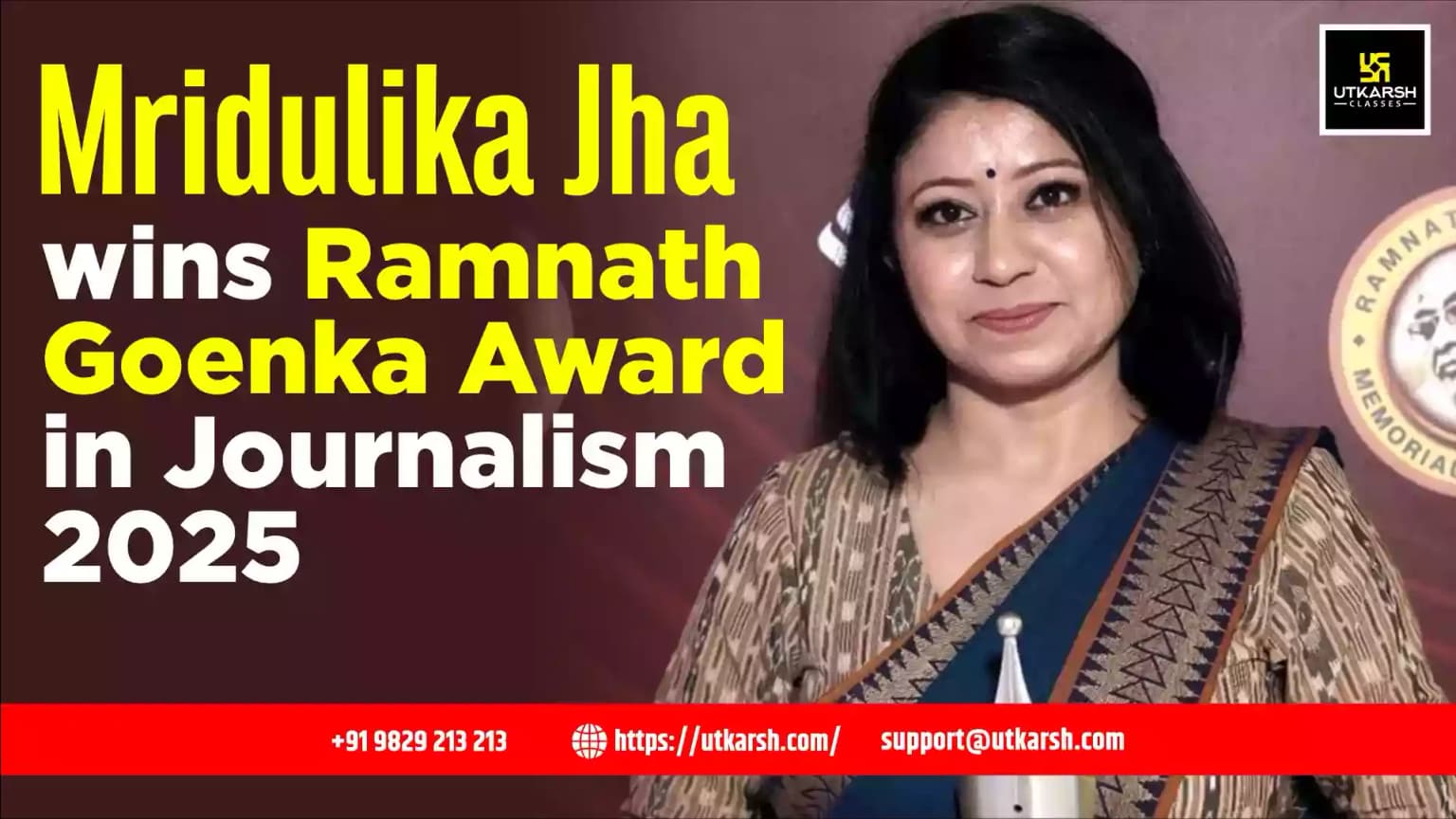 Mridulika Jha wins Ramnath Goenka Award in Journalism 2025