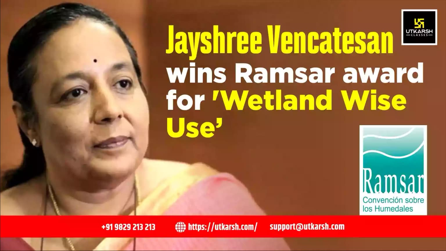Jayshree Vencatesan wins Ramsar award for 'Wetland Wise Use'