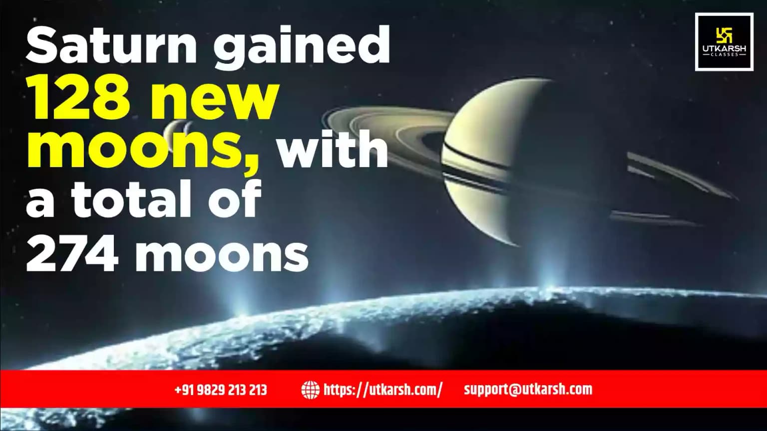 Saturn gained 128 new moons, with a total of 274 moons