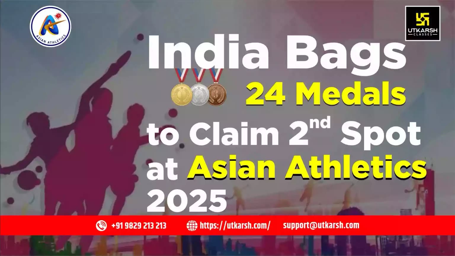 India Bags 24 Medals to Claim 2nd Spot at Asian Athletics 2025