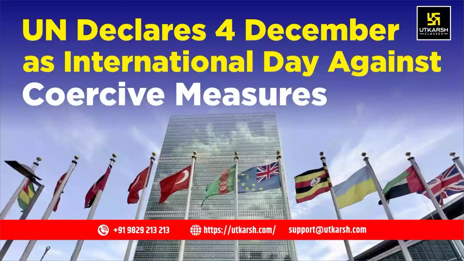 UN Declares 4 December as International Day Against Coercive Measures