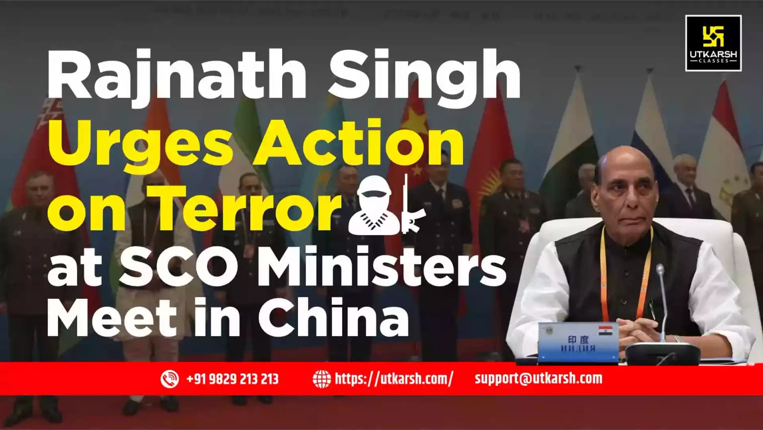 Rajnath Singh Urges Action on Terror at SCO Ministers Meet in China