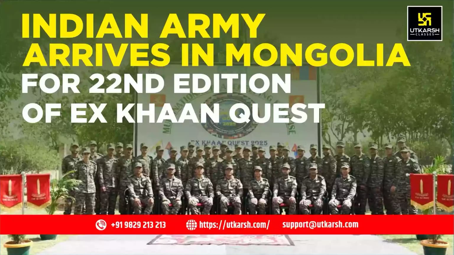 Indian Army arrives in Mongolia for 22nd edition of EX Khaan Quest