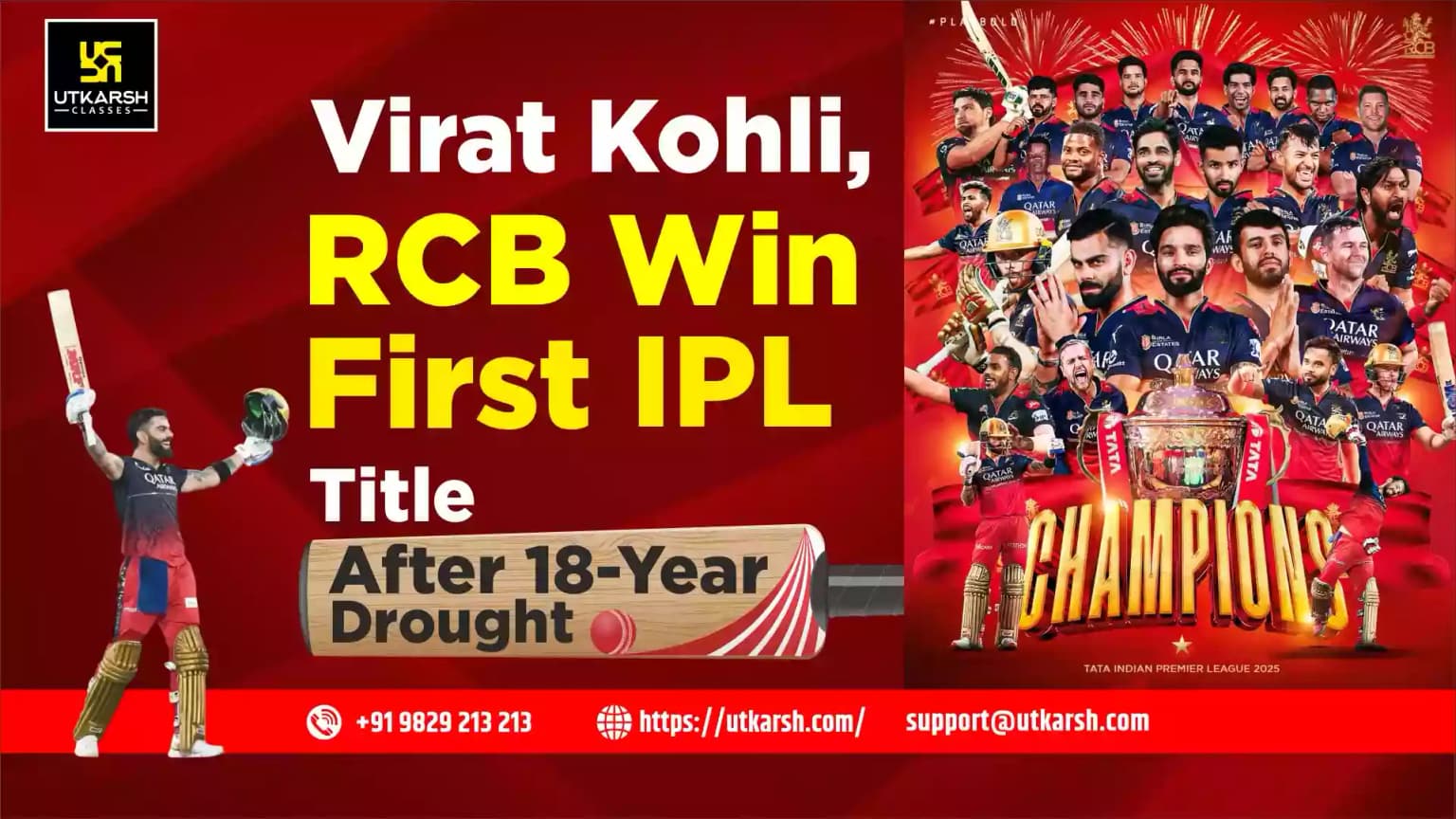 Virat Kohli, RCB Win First IPL Title After 18-Year Drought