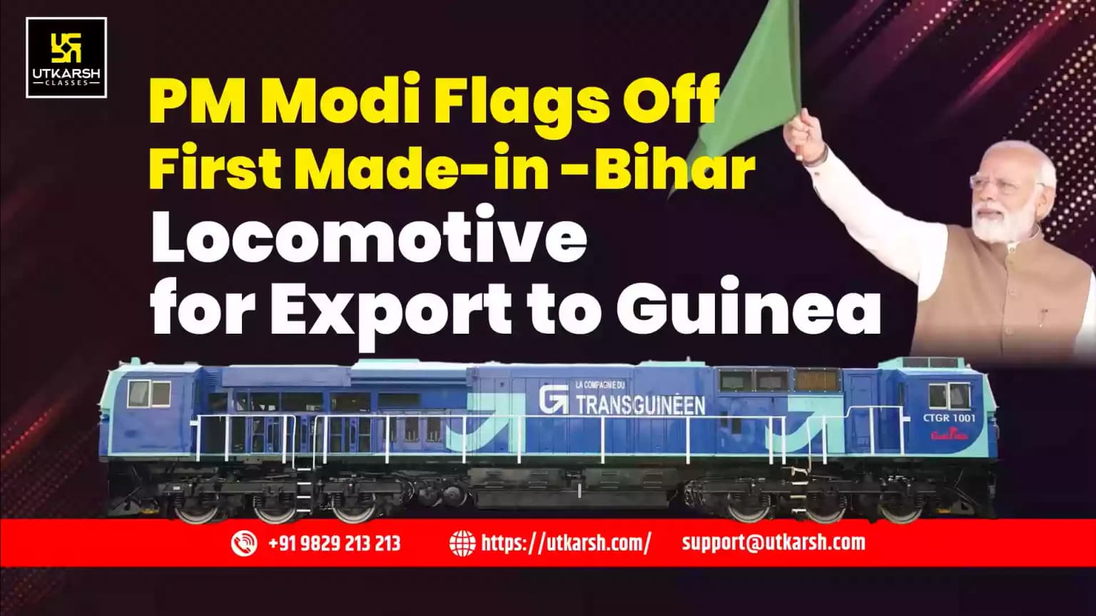 PM Modi Flags Off First Made-in-Bihar Locomotive for Export to Guinea
