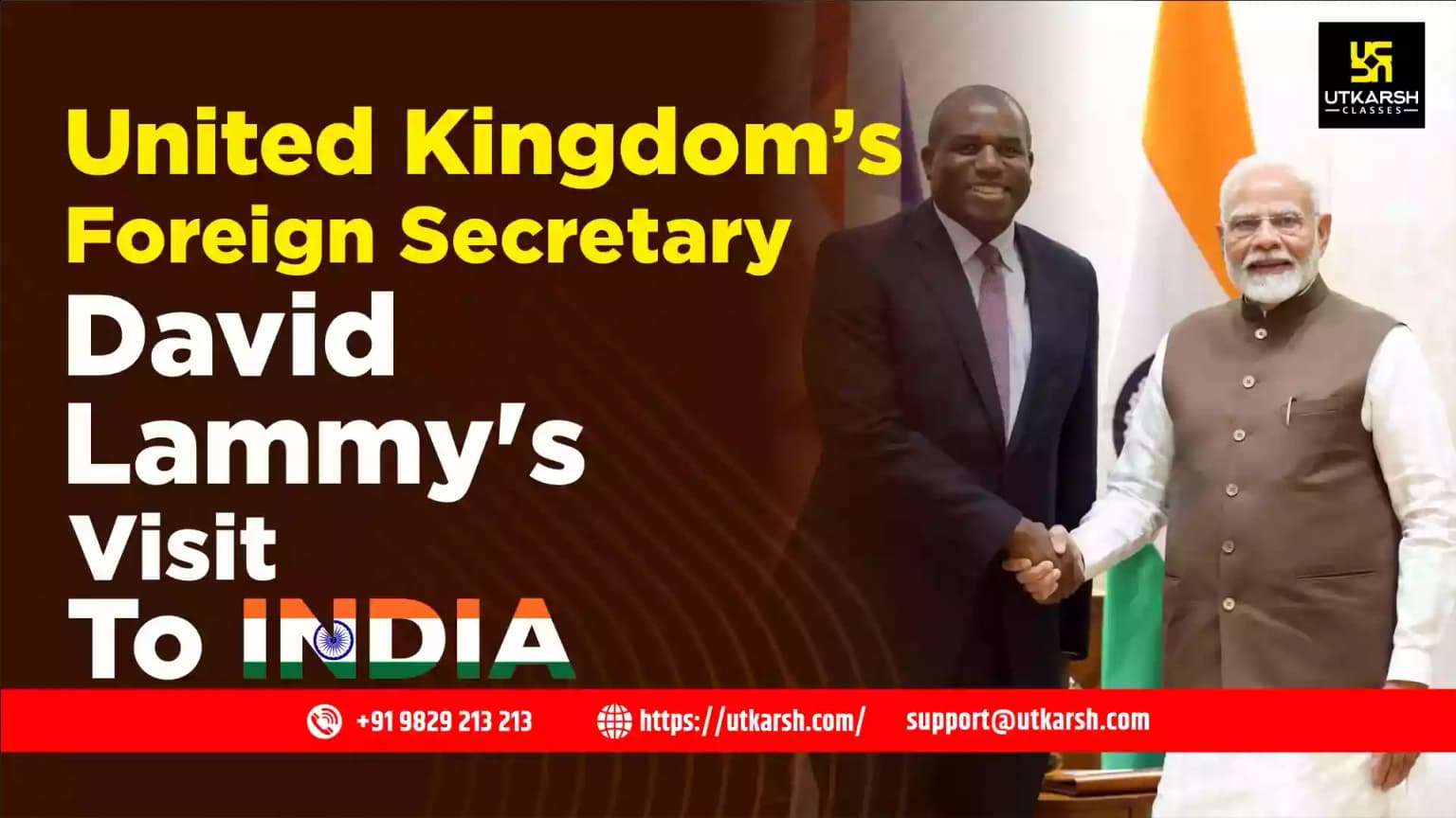 United Kingdom’s Foreign Secretary David Lammy's Visit to India