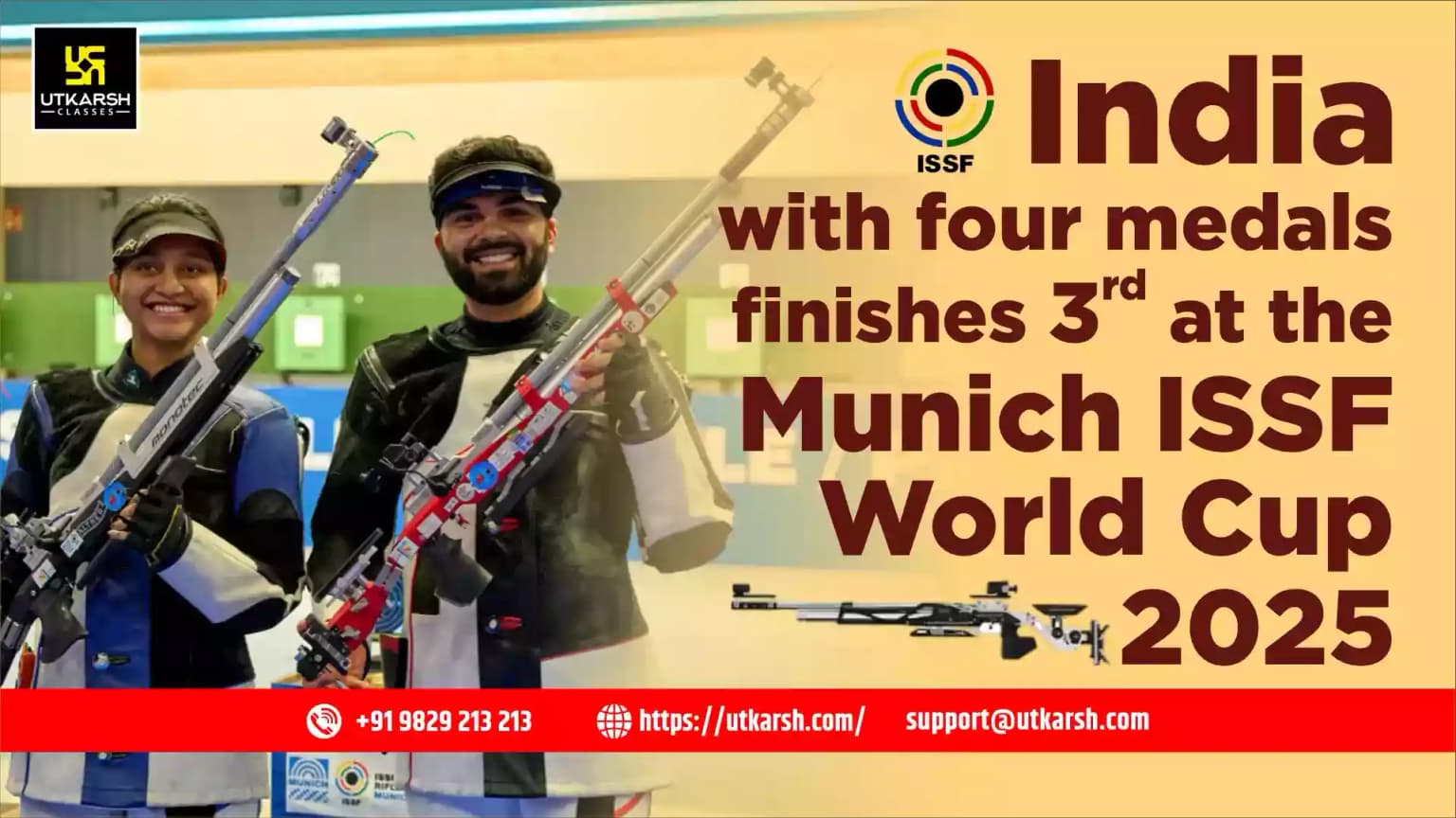 India with four medals finishes 3rd at the Munich ISSF World Cup 2025