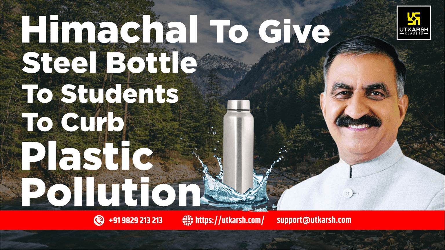 Himachal to Give Steel Bottle to Students to Curb Plastic Pollution