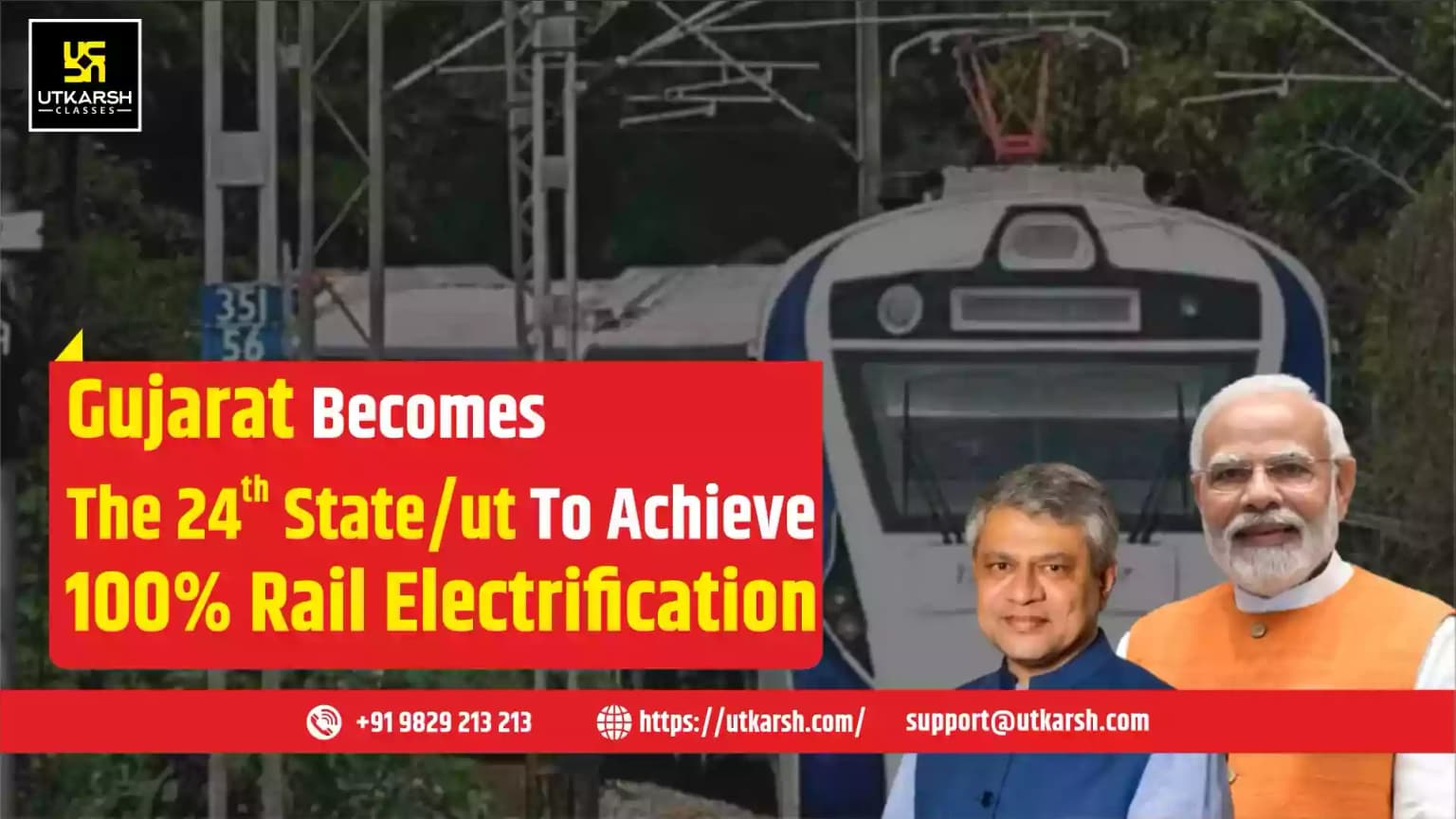 Gujarat becomes the 24th State/UT to achieve 100% Rail electrification