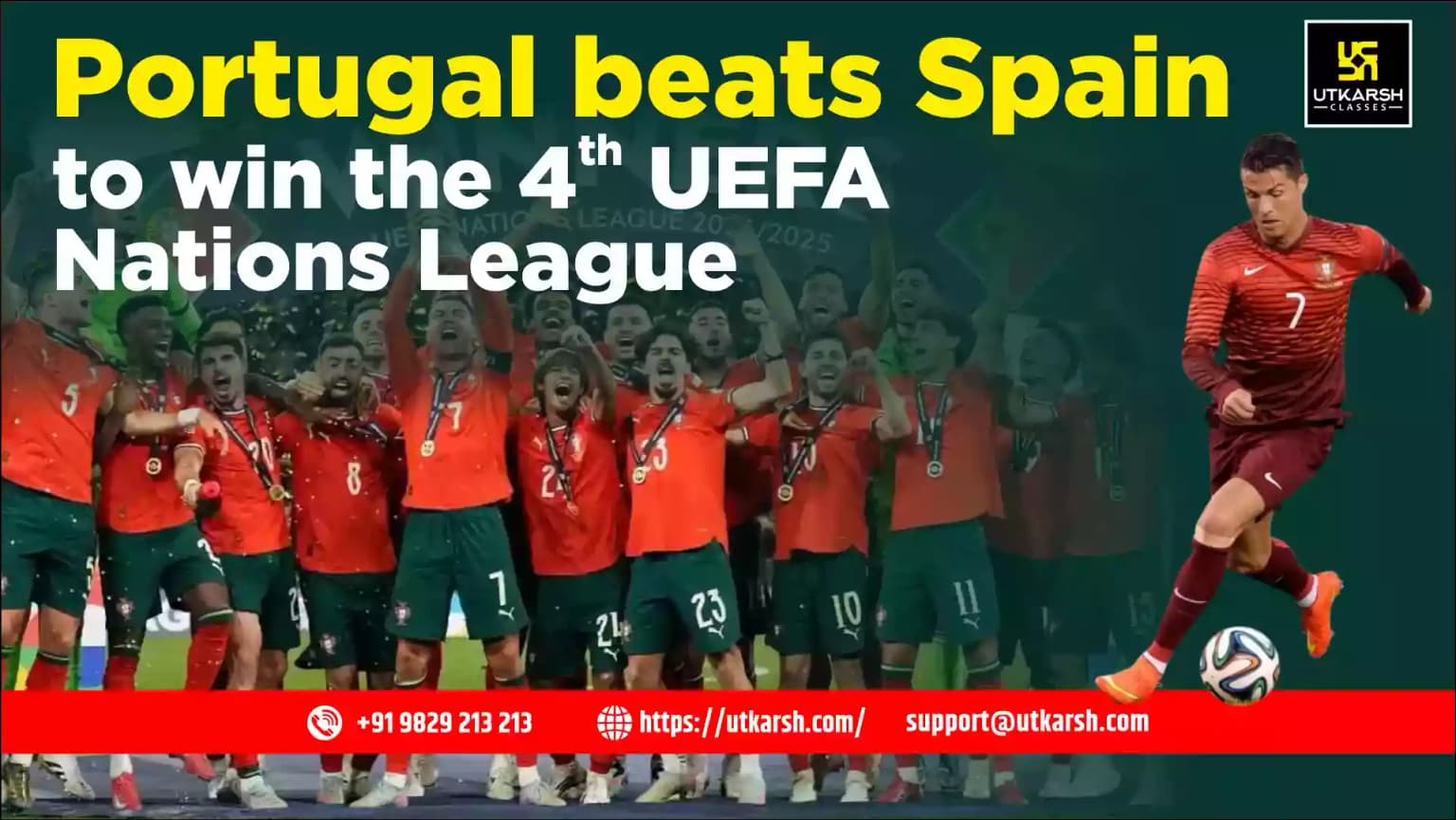Portugal beats Spain to win the 2024/25 UEFA Nations League Title