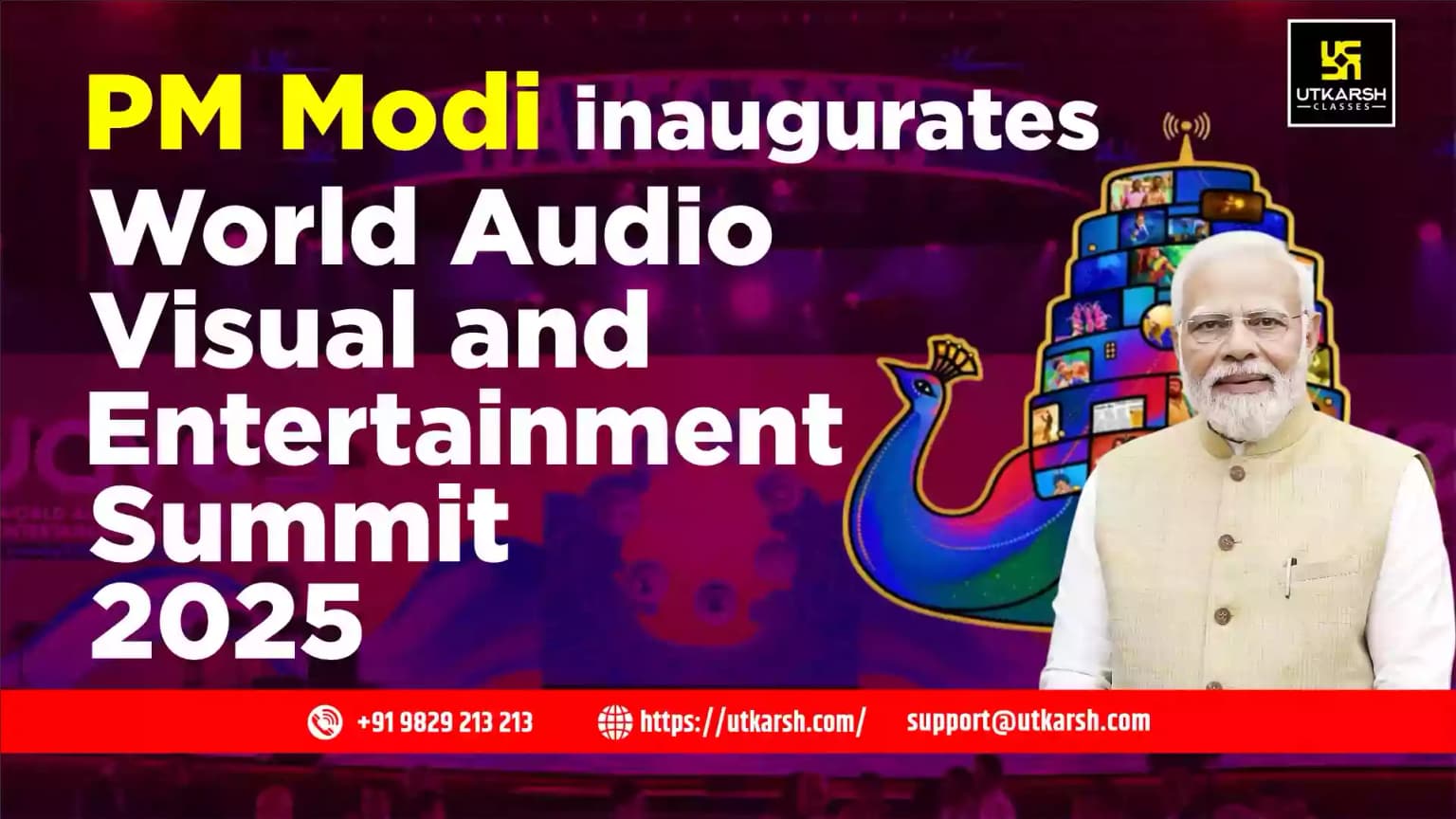 PM Modi inaugurates World Audio Visual and Entertainment Summit 2025