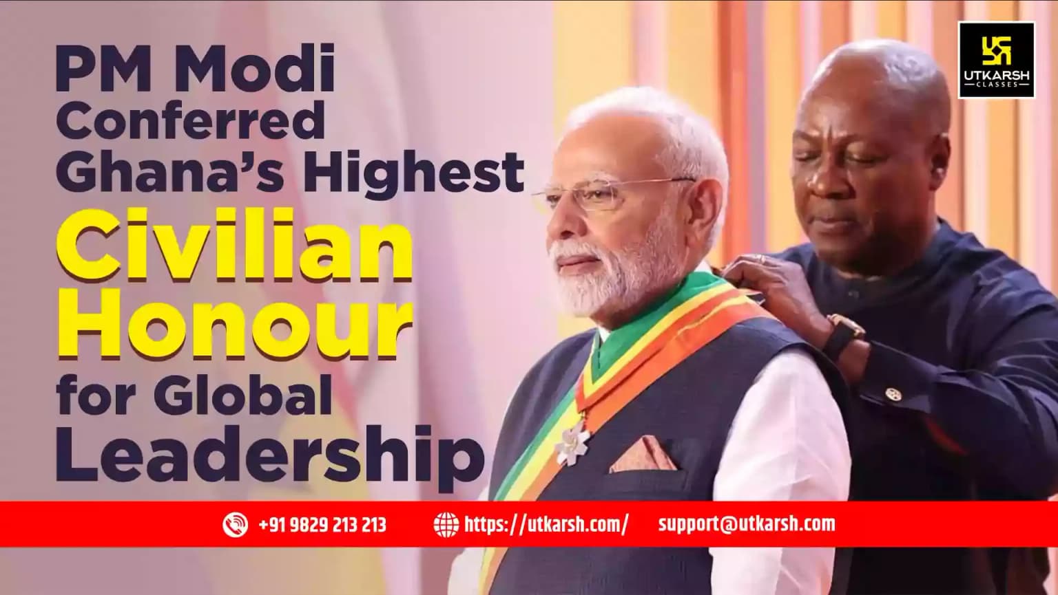 PM Modi Conferred Ghana’s Highest Civilian Honour for Global Leadership