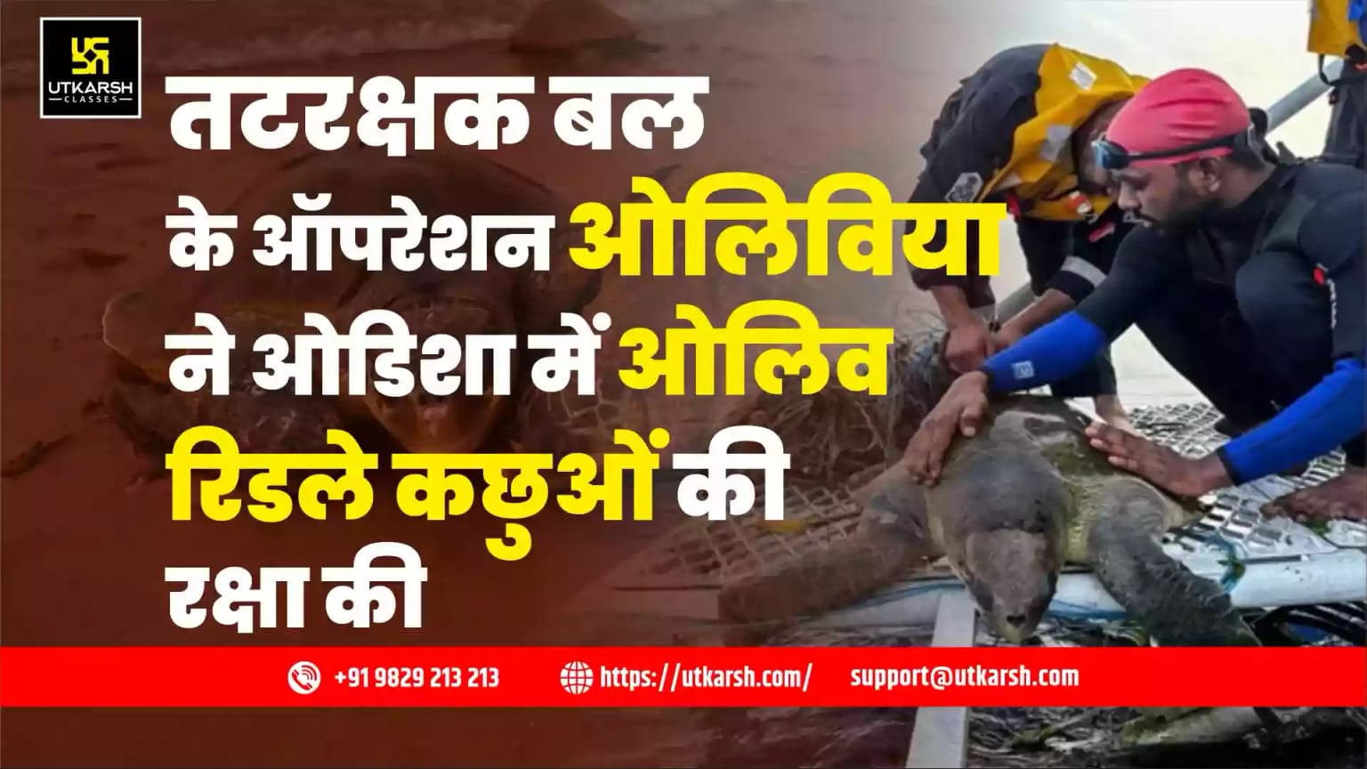 तटरक्षक बल के ऑपरेशन ओलिविया ने ओडिशा में ओलिव रिडले कछुओं की रक्षा की