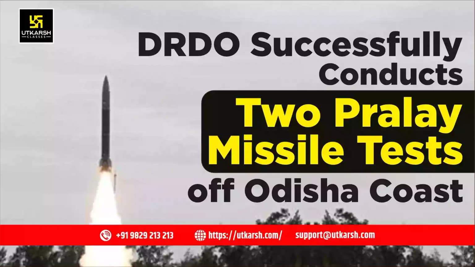 DRDO Successfully Conducts Two Pralay Missile Tests off Odisha Coast