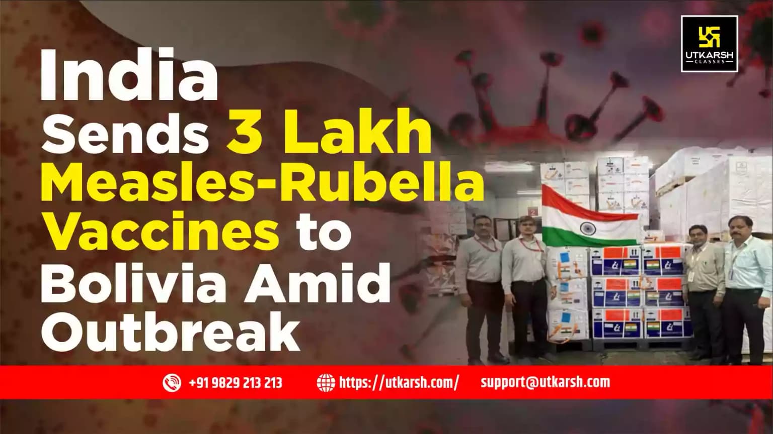 India Sends 3 Lakh Measles-Rubella Vaccines to Bolivia Amid Outbreak
