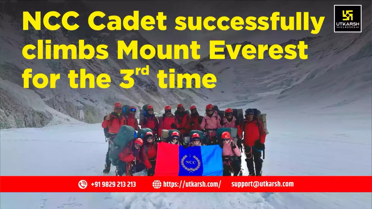 NCC Cadet successfully climbs Mount Everest for the third time