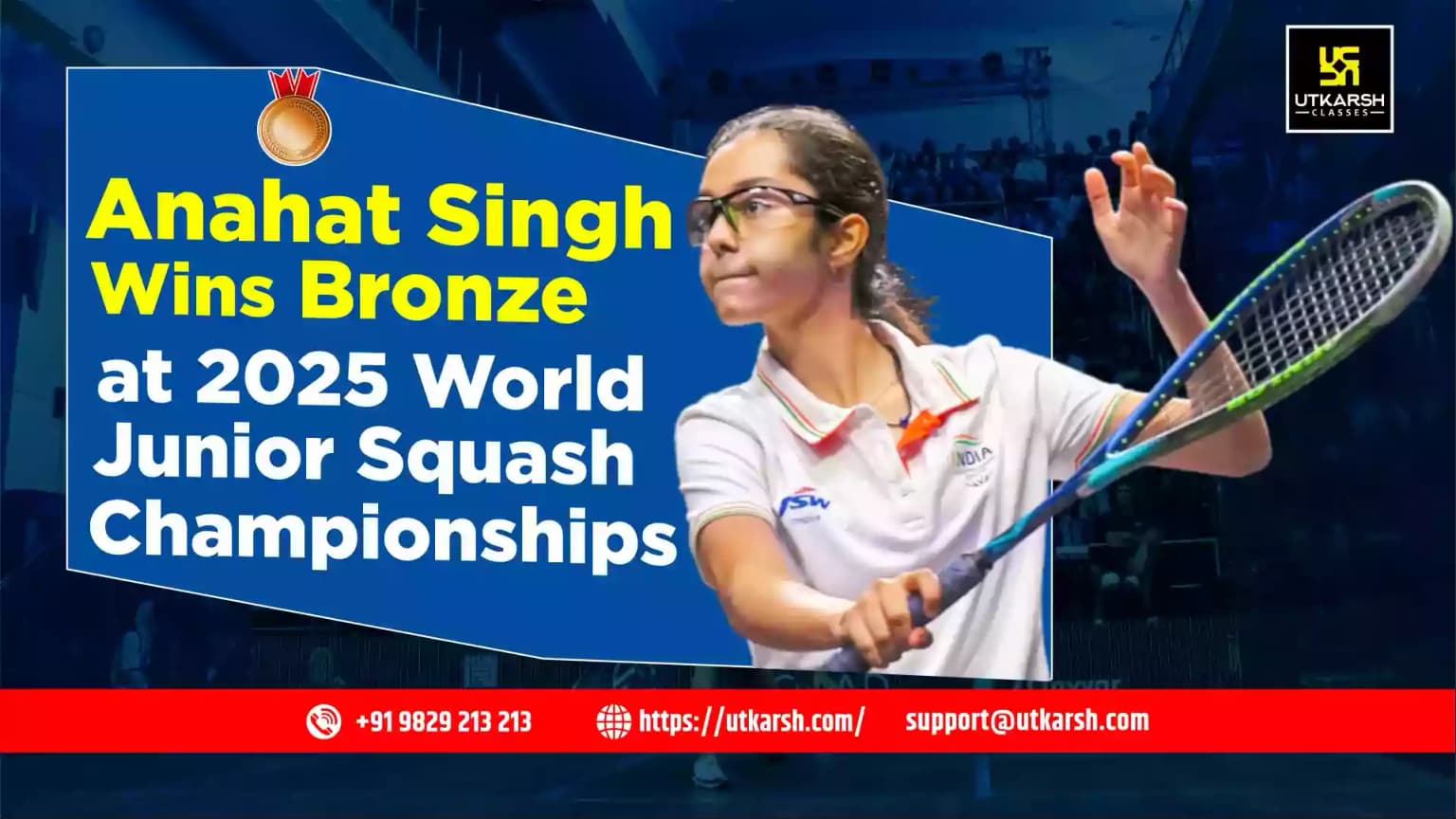 Anahat Singh Wins Bronze at 2025 World Junior Squash Championships