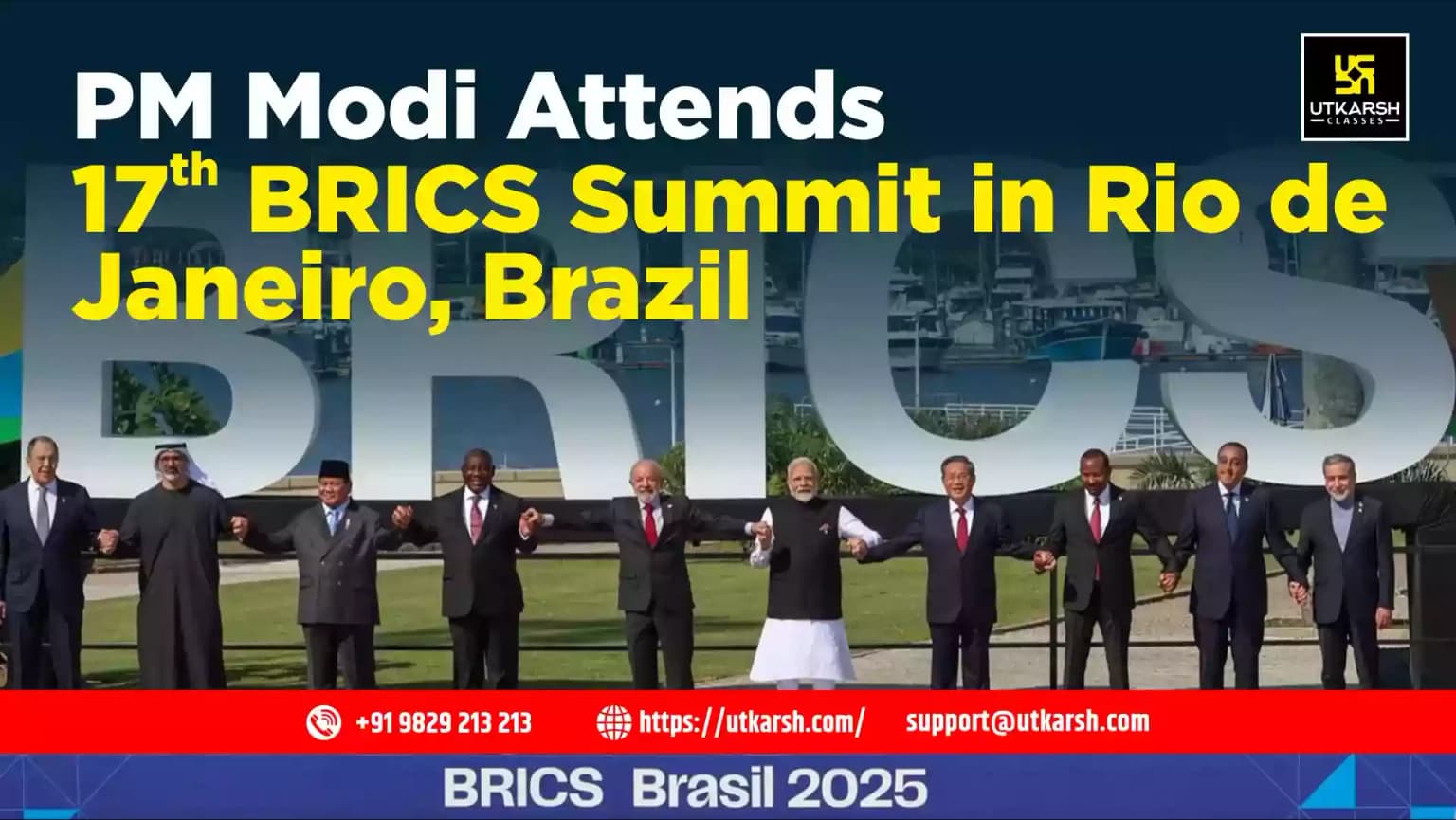 PM Modi Attends 17th BRICS Summit in Rio de Janeiro, Brazil