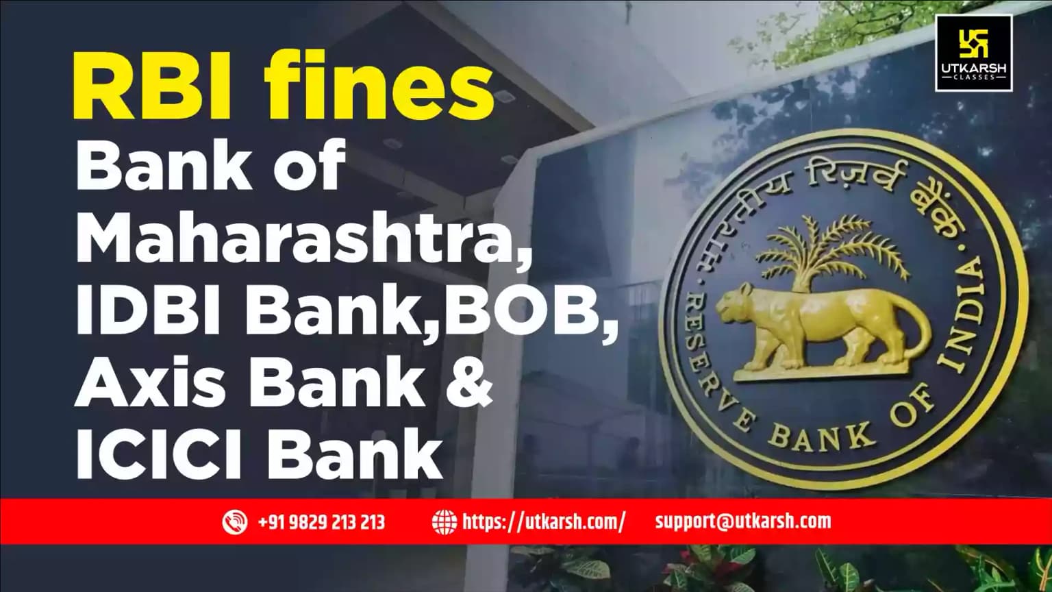 RBI fines Bank of Maharashtra, IDBI Bank,BOB,Axis Bank & ICICI Bank