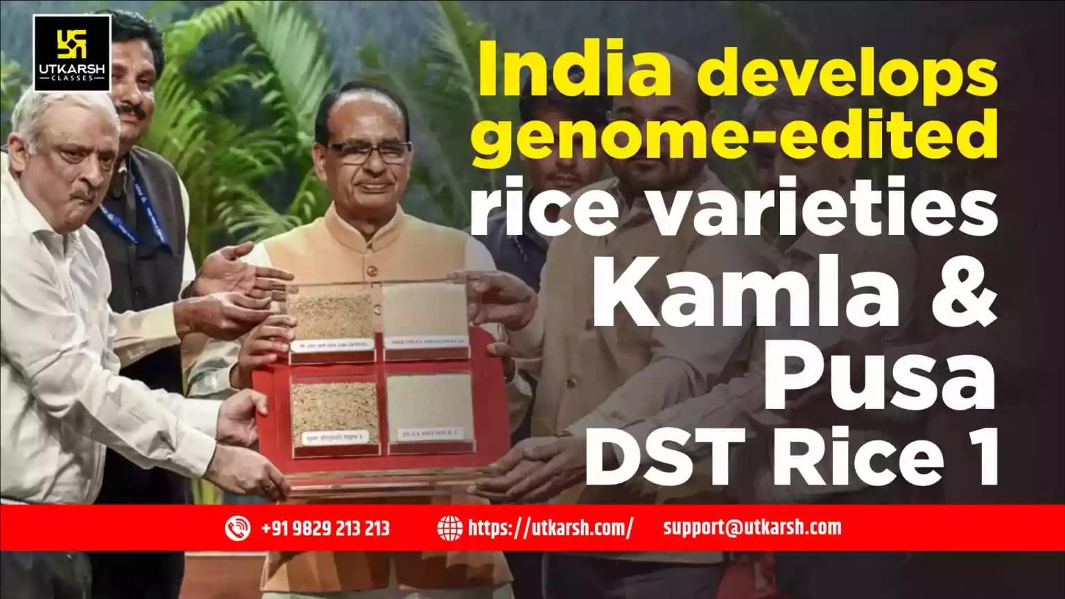 India develops genome-edited rice varieties Kamla & Pusa DST Rice 1