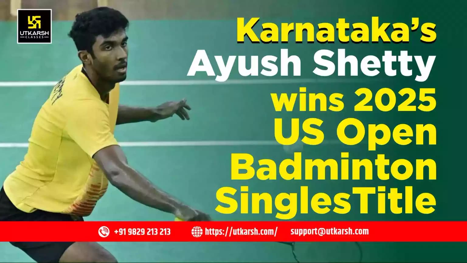 Karnataka’s Ayush Shetty wins 2025 US Open Badminton Singles Title