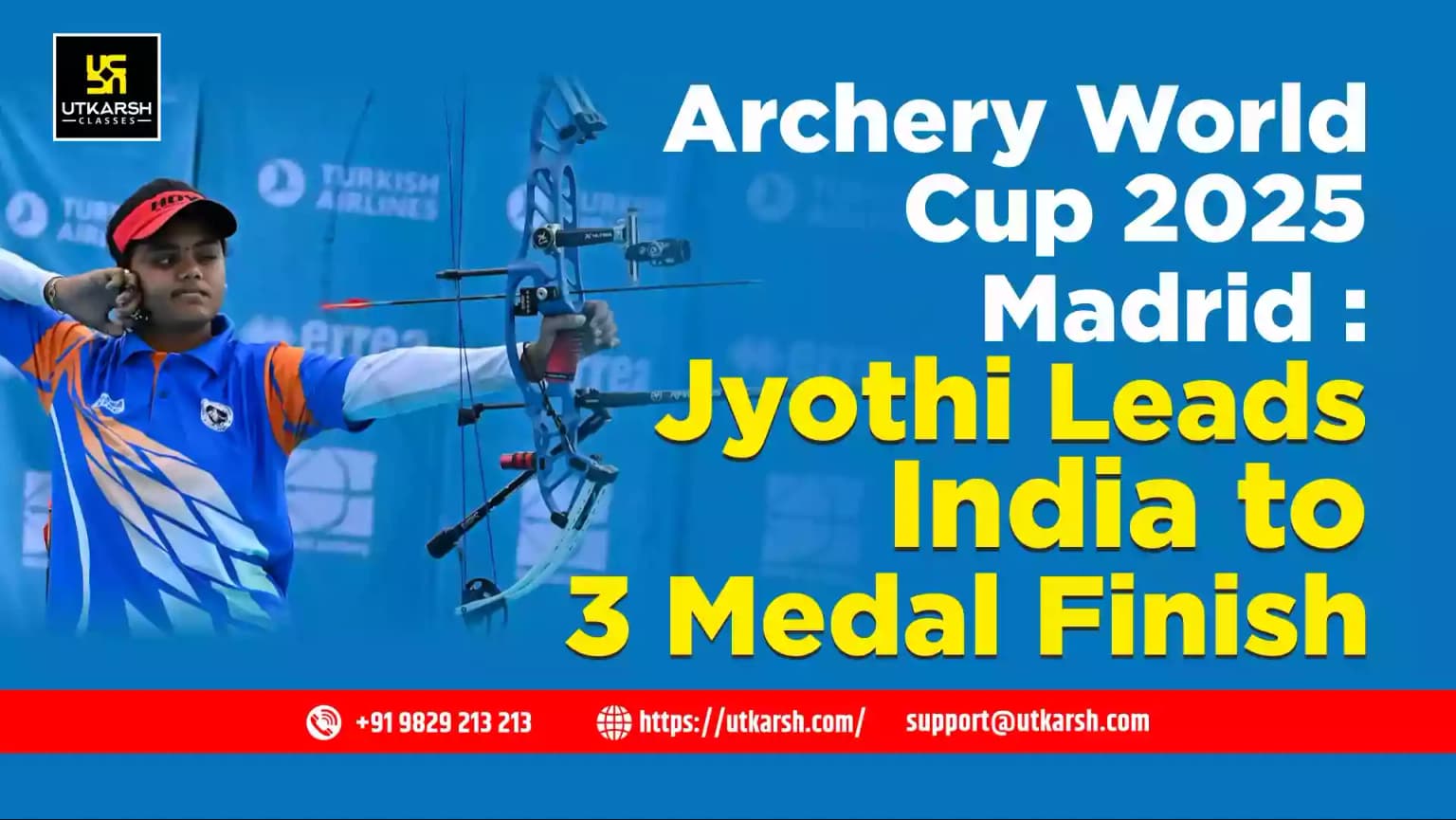 Archery World Cup 2025 Madrid: Jyothi Leads India to 3 Medal Finish