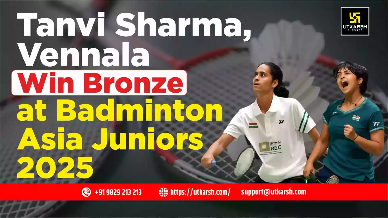 Tanvi & Vennala Win Bronze at Badminton Asia Juniors 2025