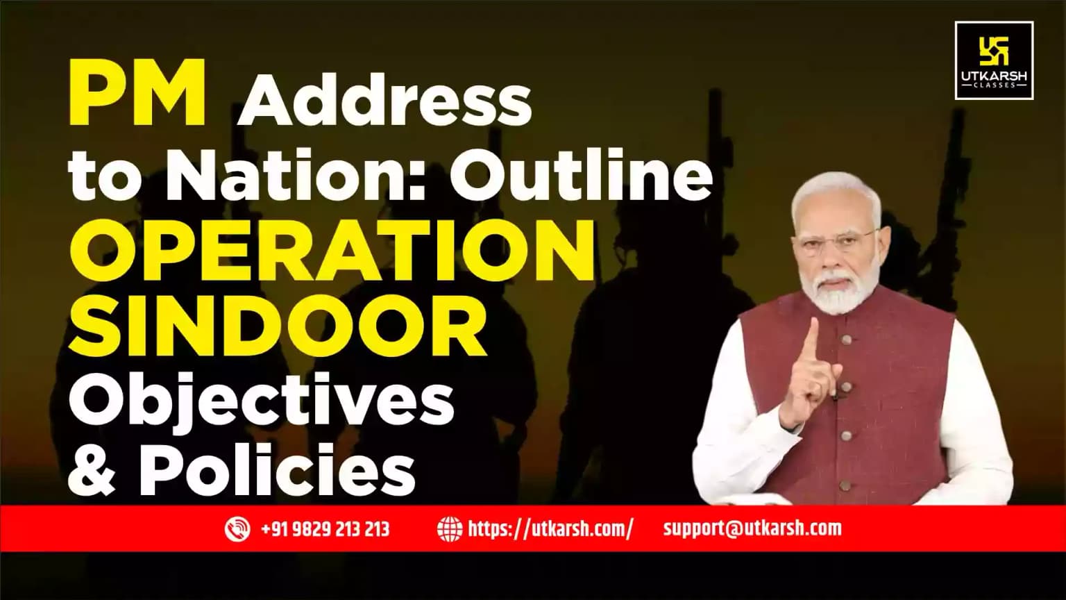 PM Address to Nation: Outline Operation Sindoor Objectives & Policies