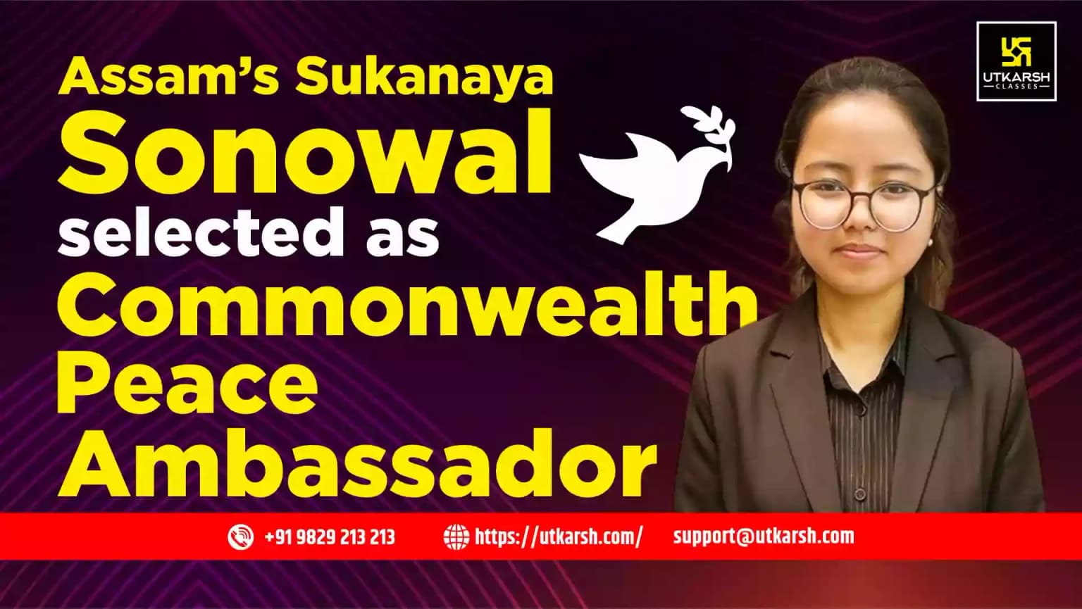 Assam’s Sukanaya Sonowal selected as Commonwealth Peace Ambassador